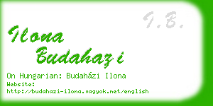 ilona budahazi business card